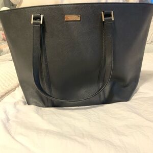 Black LeatherTote Bag by Kate Spade
